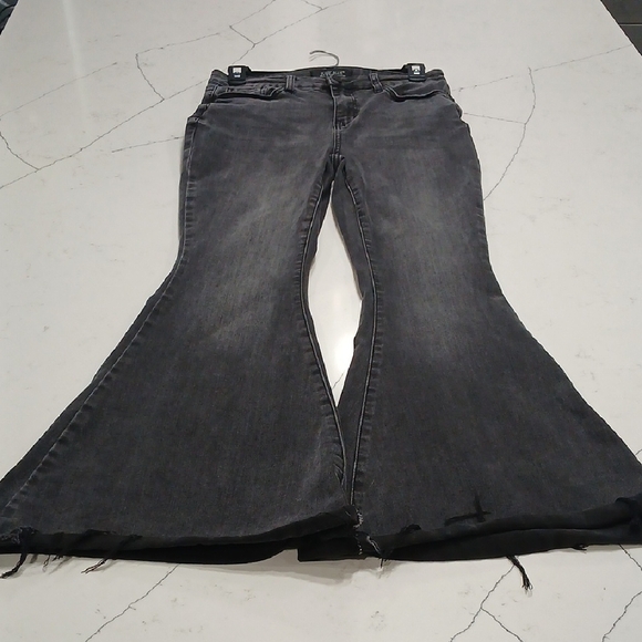 Judy Blue Black Flare Wide Leg Jeans - Picture 2 of 15